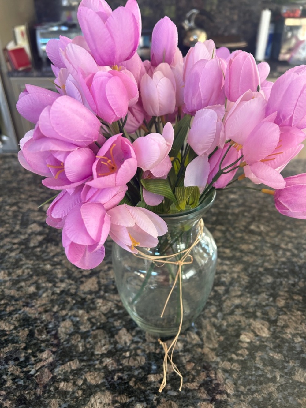 ASLAND FAUX PINK TULIP LOT OF 4 NWT
